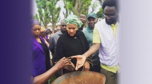 Minister of Environment, Amina Mohammed, during her visit to Shikira community