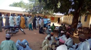 Patients waiting to be to be treated during the medical outreach