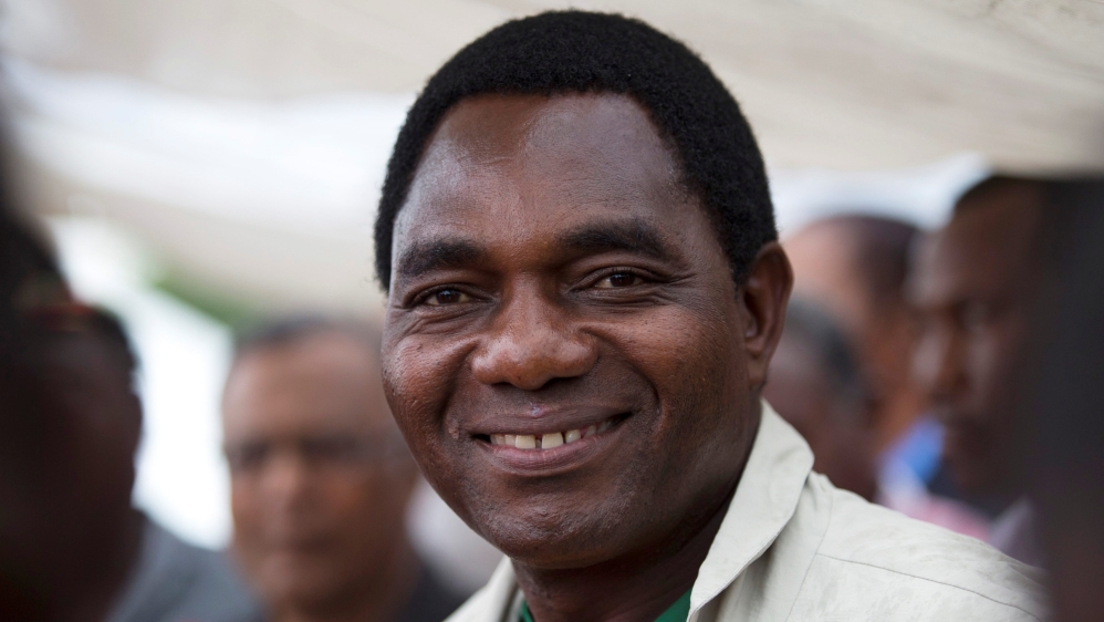 Opposition leader charged with treason after his motorcade allegedly blocked Zambian President Edgar Lungu's convoy.