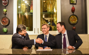 From Left to right: Naushad Jivraj- CEO Queensway Group, Steven Daines- CEO Accor Africa and Middle East, Olivier Granet- COO Accor Africa and Middle East
