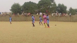 The two teams at play