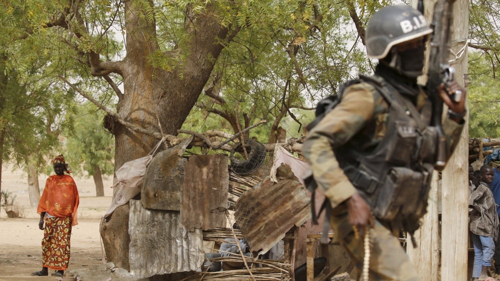 Double suicide attack kills civilians displaced by Boko Haram fighting in northern Cameroon, officials say.