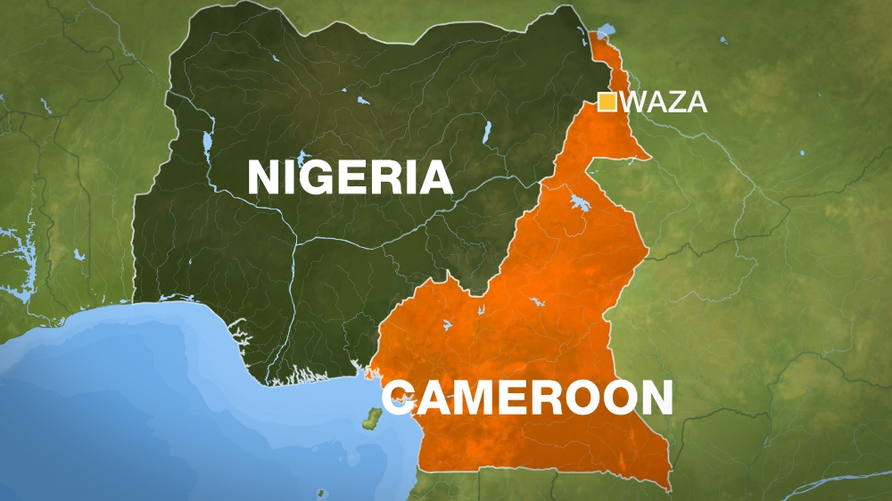 More than 40 others wounded as two female bombers target busy area in northern Cameroon, local officials say.