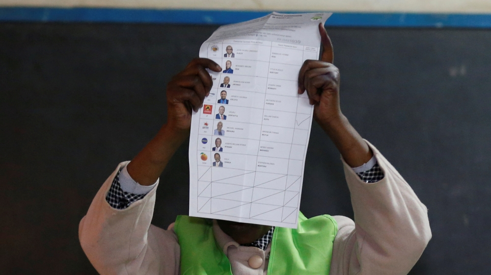 President Kenyatta leads partial results but the opposition say the counting process was flawed and dispute the tally.